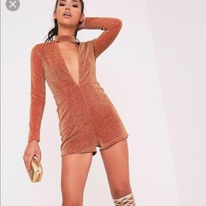 Bronze sparkle romper